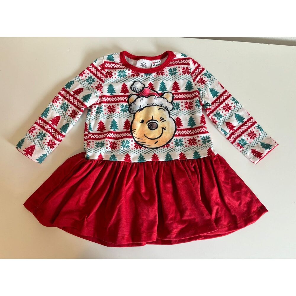 Disney Christmas Winnie the Pooh Dress size 18-24M